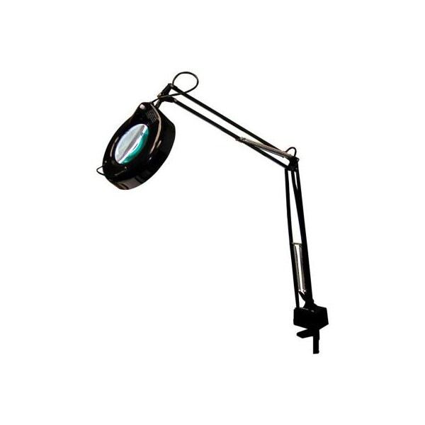 Mg Electronics 3-Diopter Fluorescent Magnifier Lamp w/ AC receptacle, Black LUX-520 - main